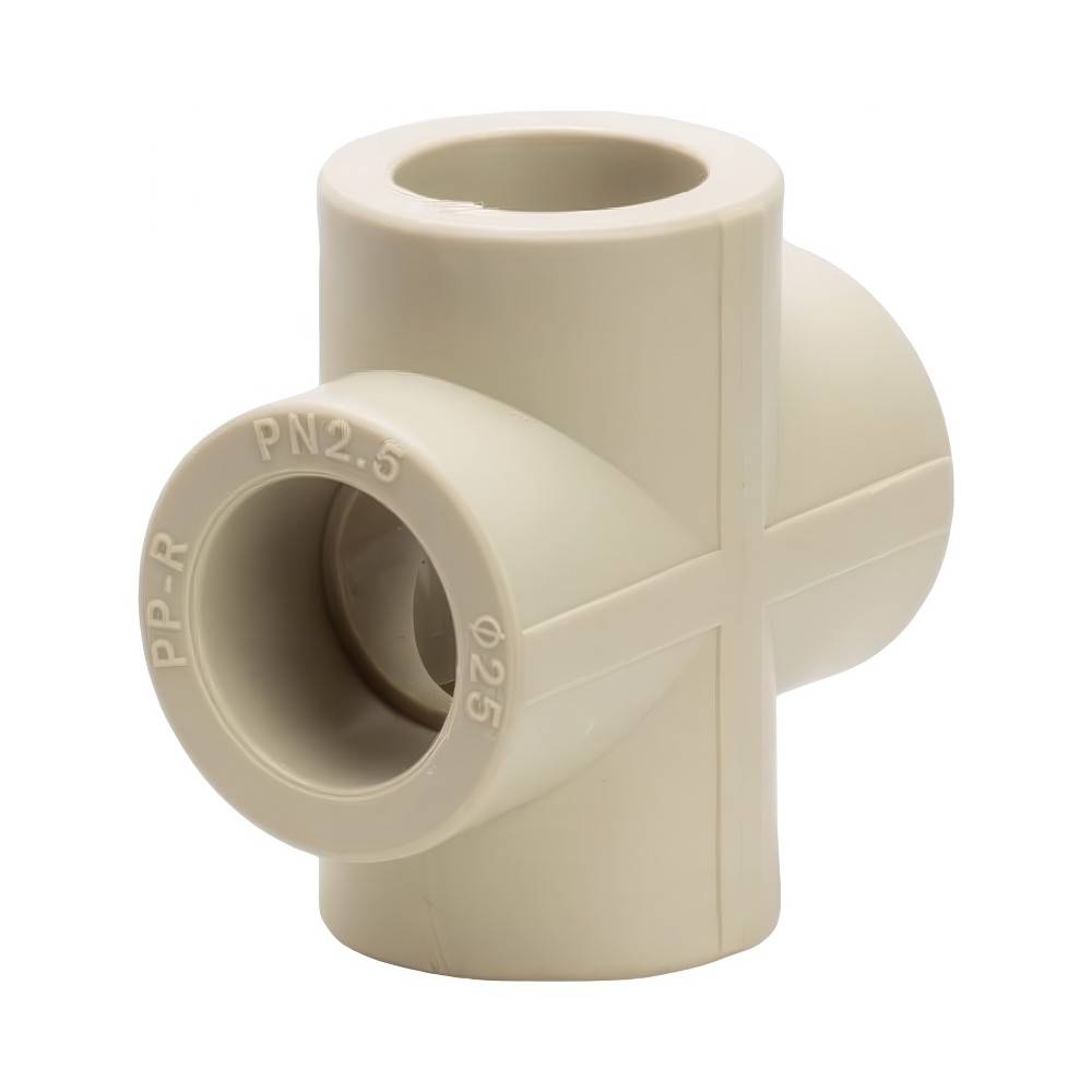 Крестовина полипропиленовая Lammin PPR 25 мм серая НС-1641566