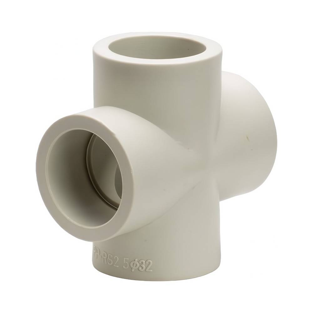 Крестовина полипропиленовая Lammin PPR 32 мм серая НС-1641567