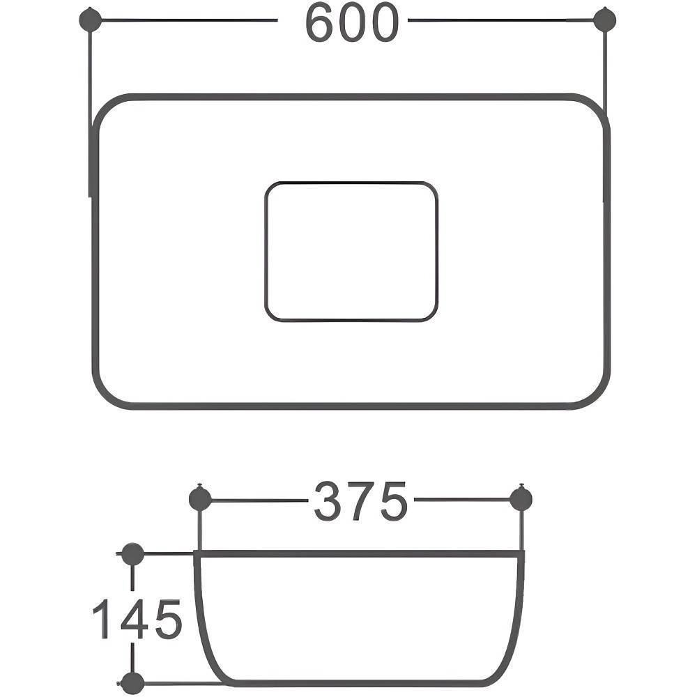 Раковина накладная Orange B07 санфарфор белый глянец B07-600W