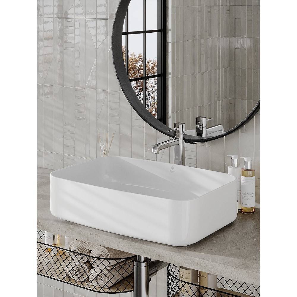 Раковина накладная Orange B07 санфарфор белый глянец B07-600W