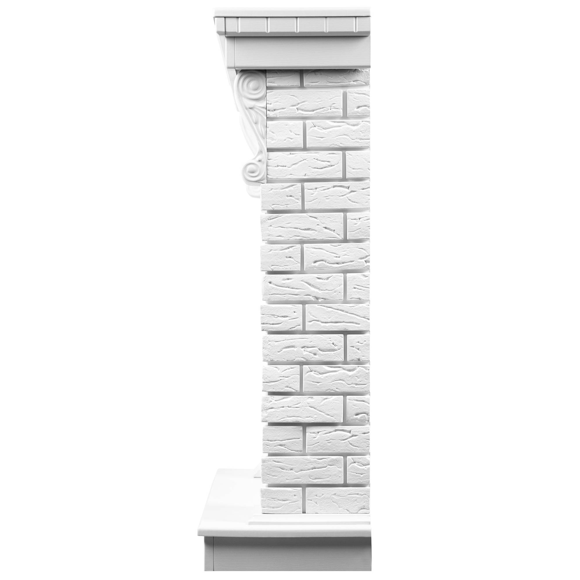 Портал для электрокамина Firelight Jersey Classic белый камень/белый дуб 1650097