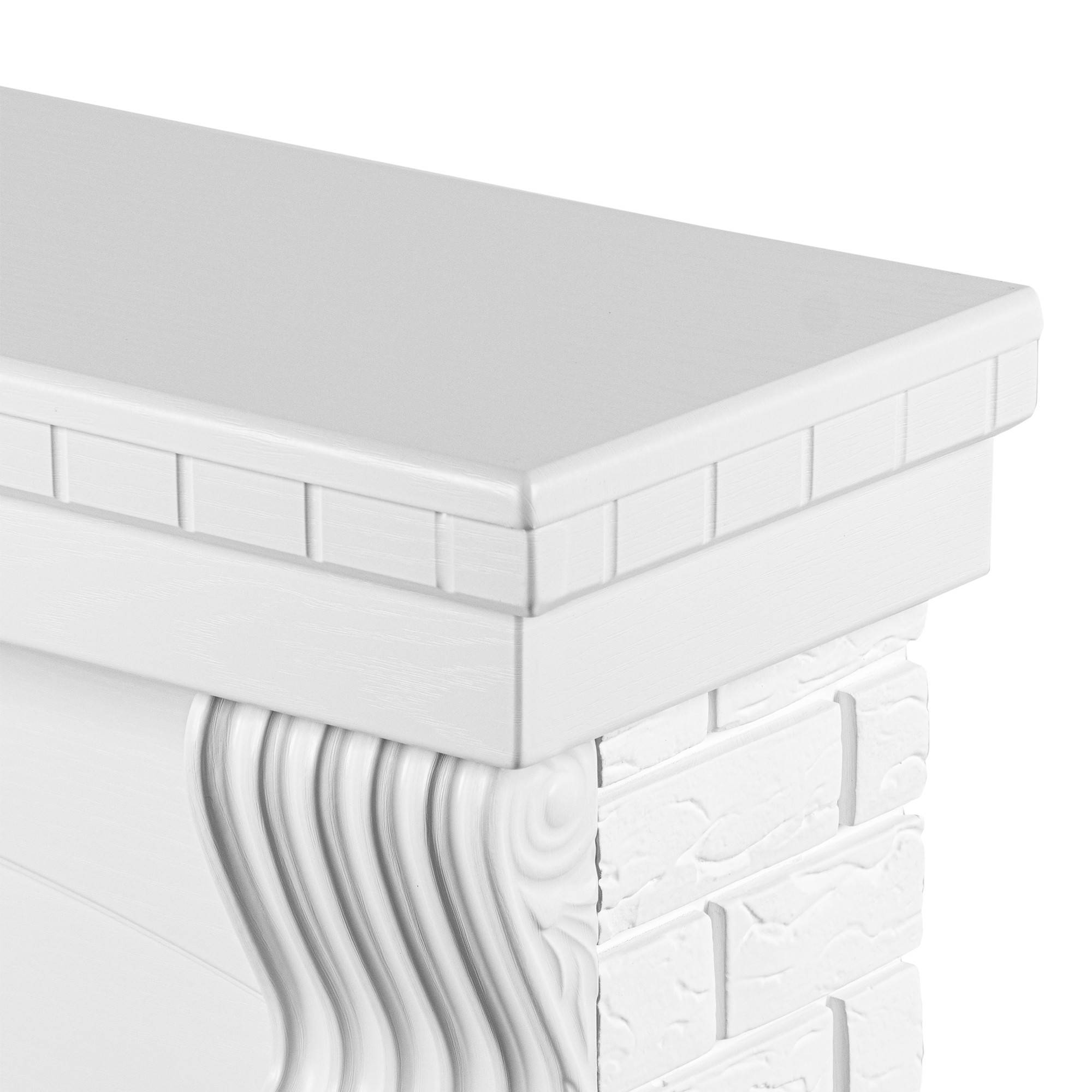 Портал для электрокамина Firelight Jersey Classic белый камень/белый дуб 1650097