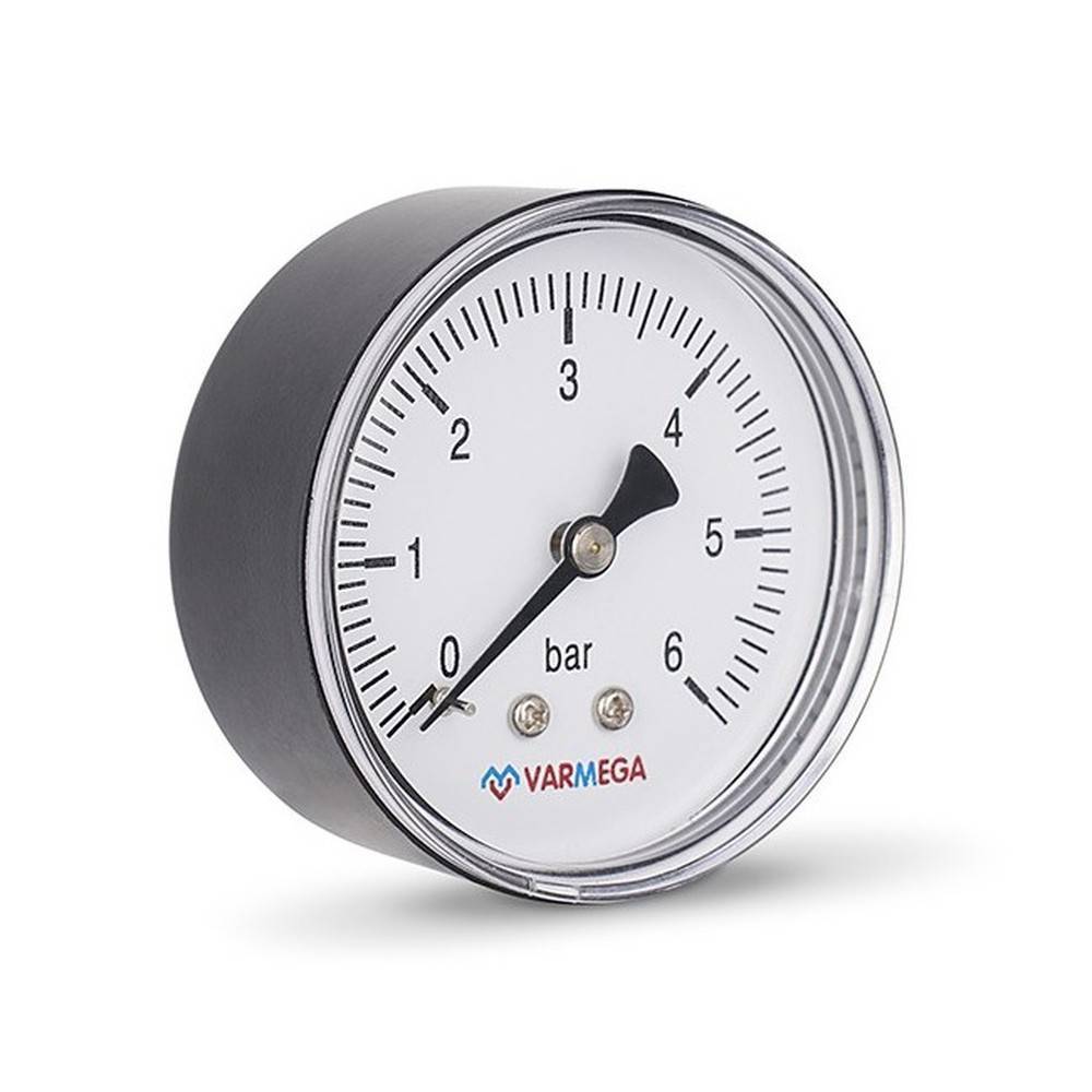 Манометр аксиальный Varmega 63 мм 6 бар 1/4 VMMT08-630602