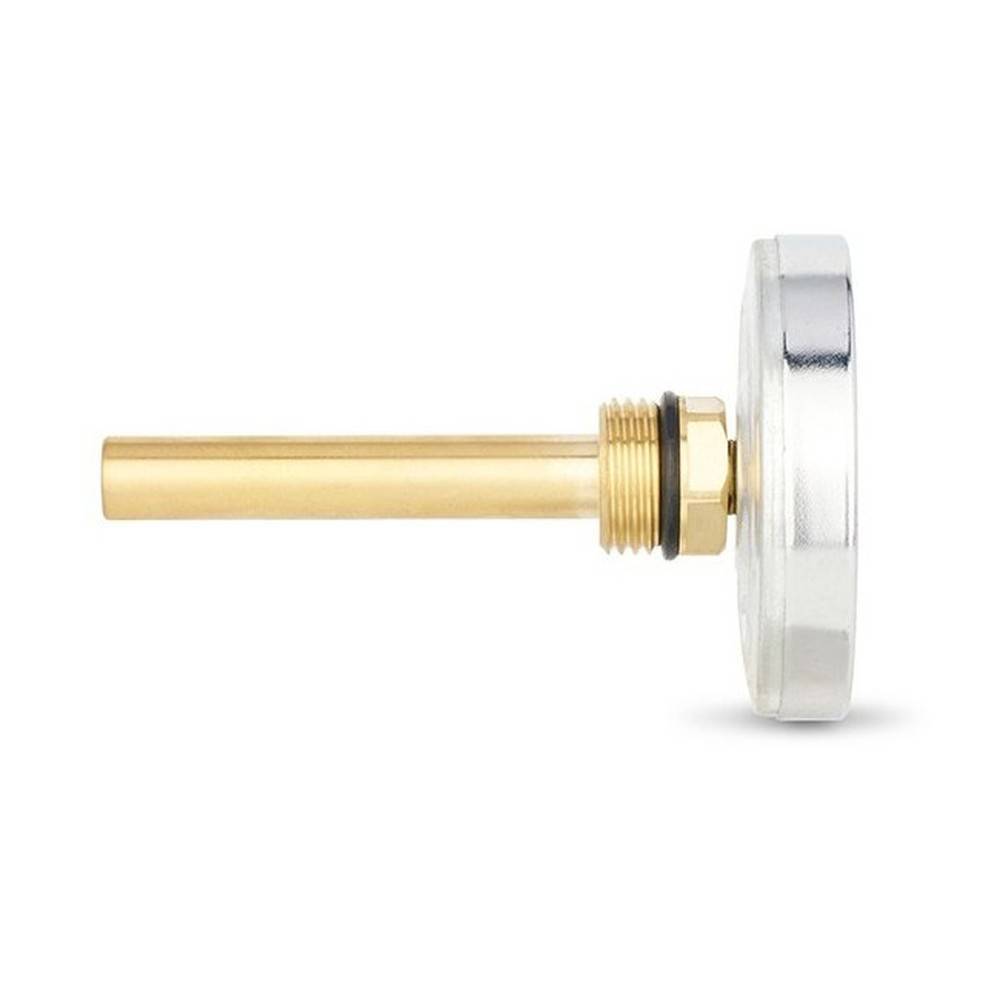 Термометр биметаллический VARMEGA 63 мм 0-120 °C погружной 1/2 штуцер 75 мм VMMT01-637504