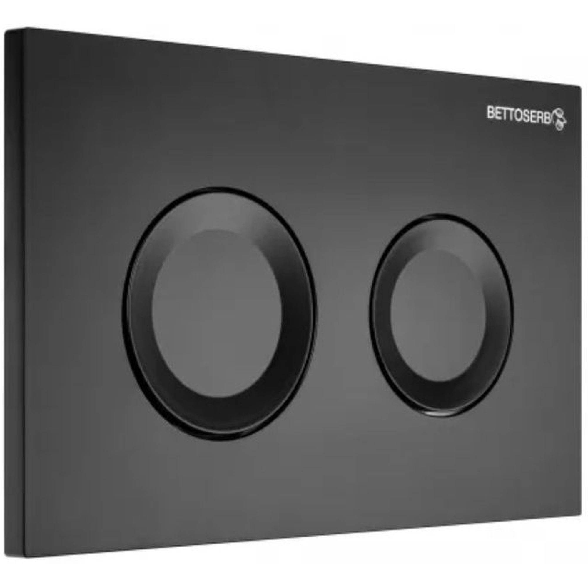 Система инсталляции для унитаза Bettoserb Sava Free Standing с клавишей смыва Cool черный матовый круглая 1637760