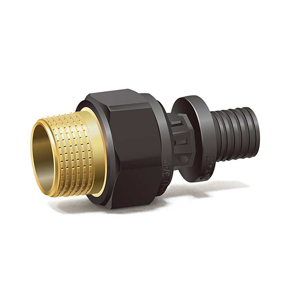 Муфта аксиальная переходная VARMEGA Slide-fit 16x1/2 НР латунь VM51201