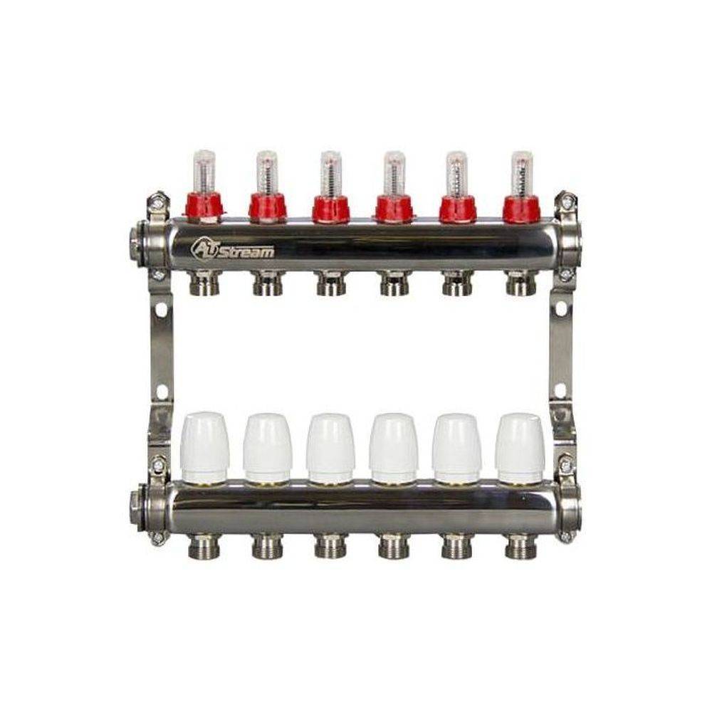 Коллекторная группа Altstream 1 x 6 x 3/4 с расходомерами сталь 203006