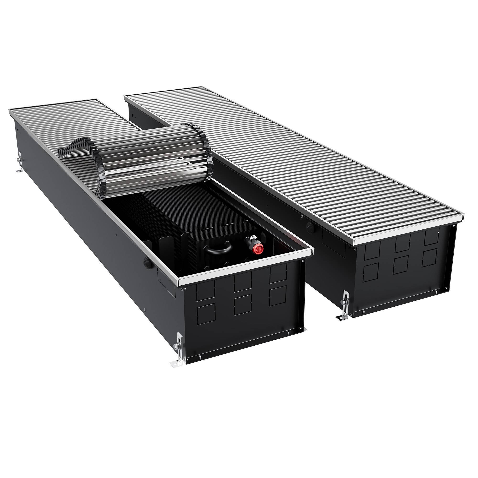 Конвектор внутрипольный Royal Thermo ATRIUM TURBO 190x300x1600 мм с вентилятором Алюминий 1665164