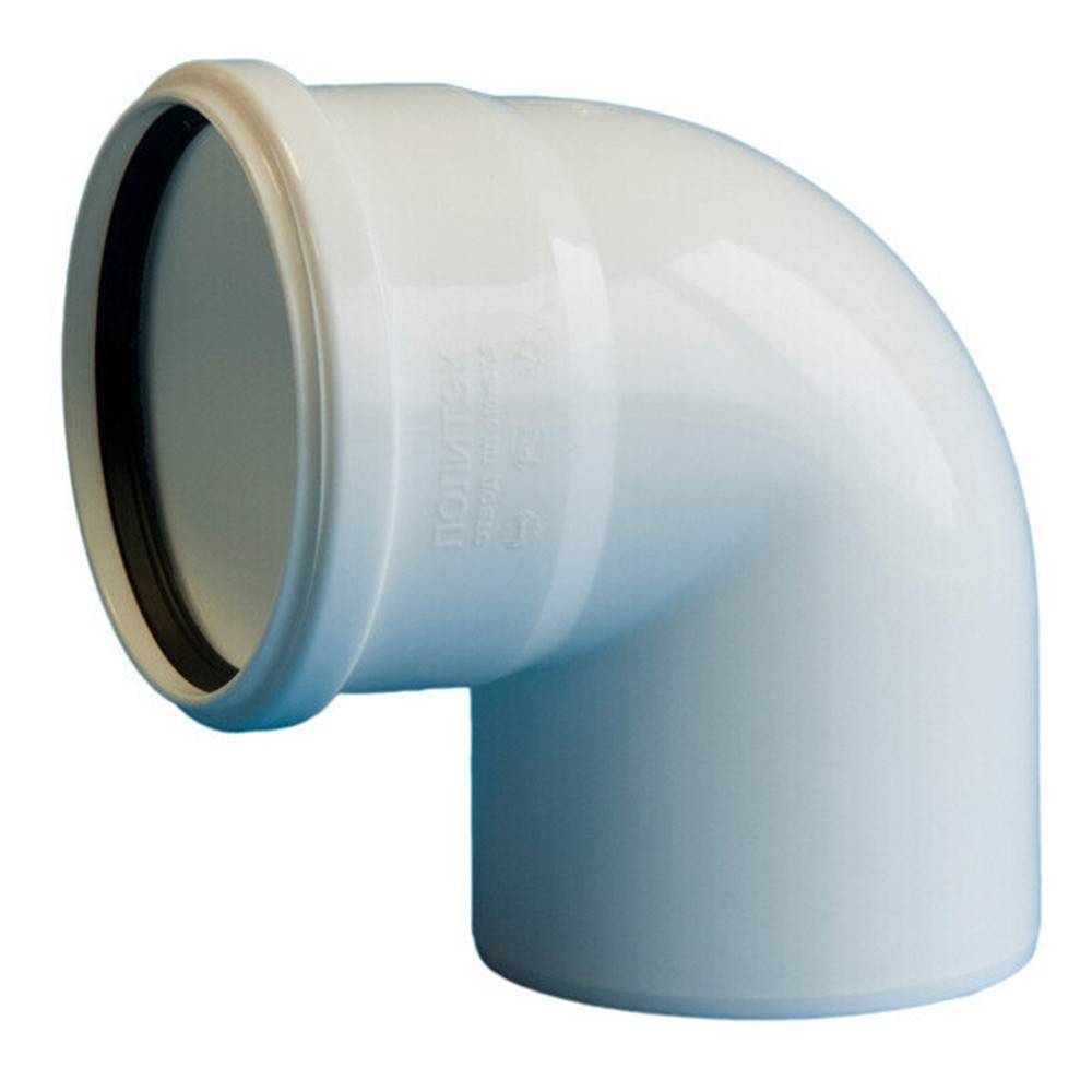 Отвод канализационный ПОЛИТЭК Polytron Comfort 50х87.5° бесшумный 110000587