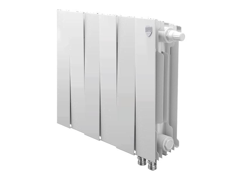 Радиатор биметаллический Royal Thermo PianoForte 300 Bianco Traffico 6 секций нижнее правое подключение RAL 9016 НС-1346052