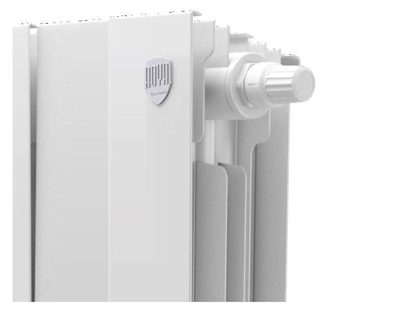 Радиатор биметаллический Royal Thermo PianoForte 300 Bianco Traffico 6 секций нижнее правое подключение RAL 9016 НС-1346052