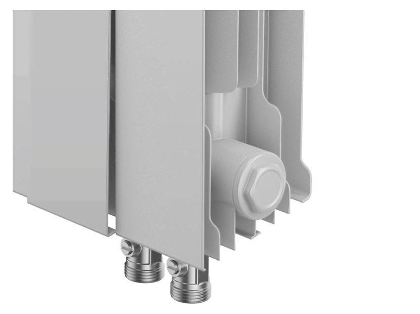 Радиатор биметаллический Royal Thermo PianoForte 300 Bianco Traffico 6 секций нижнее правое подключение RAL 9016 НС-1346052