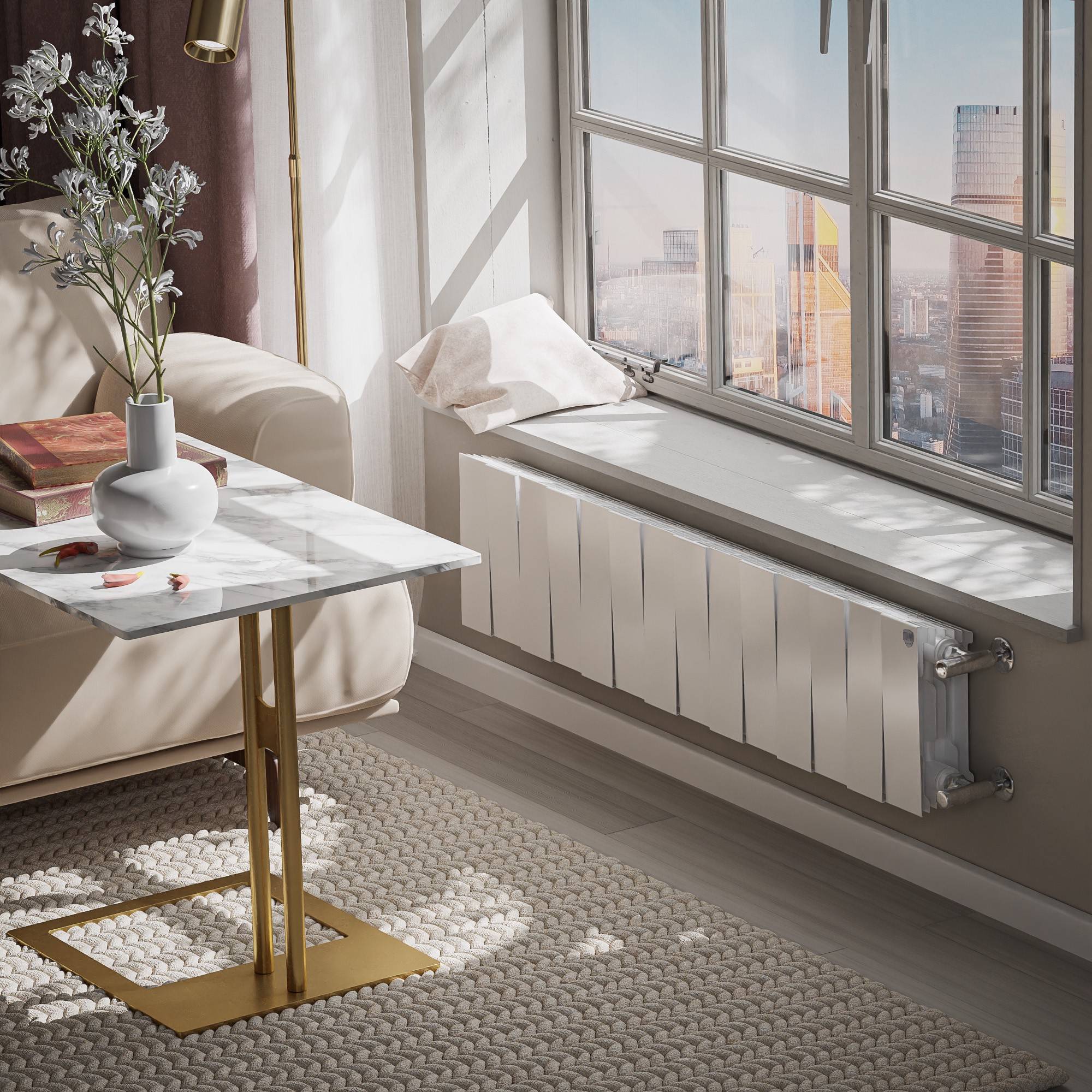 Радиатор биметаллический Royal Thermo PianoForte 200 Белый 14 секций боковое подключение НС-1682301