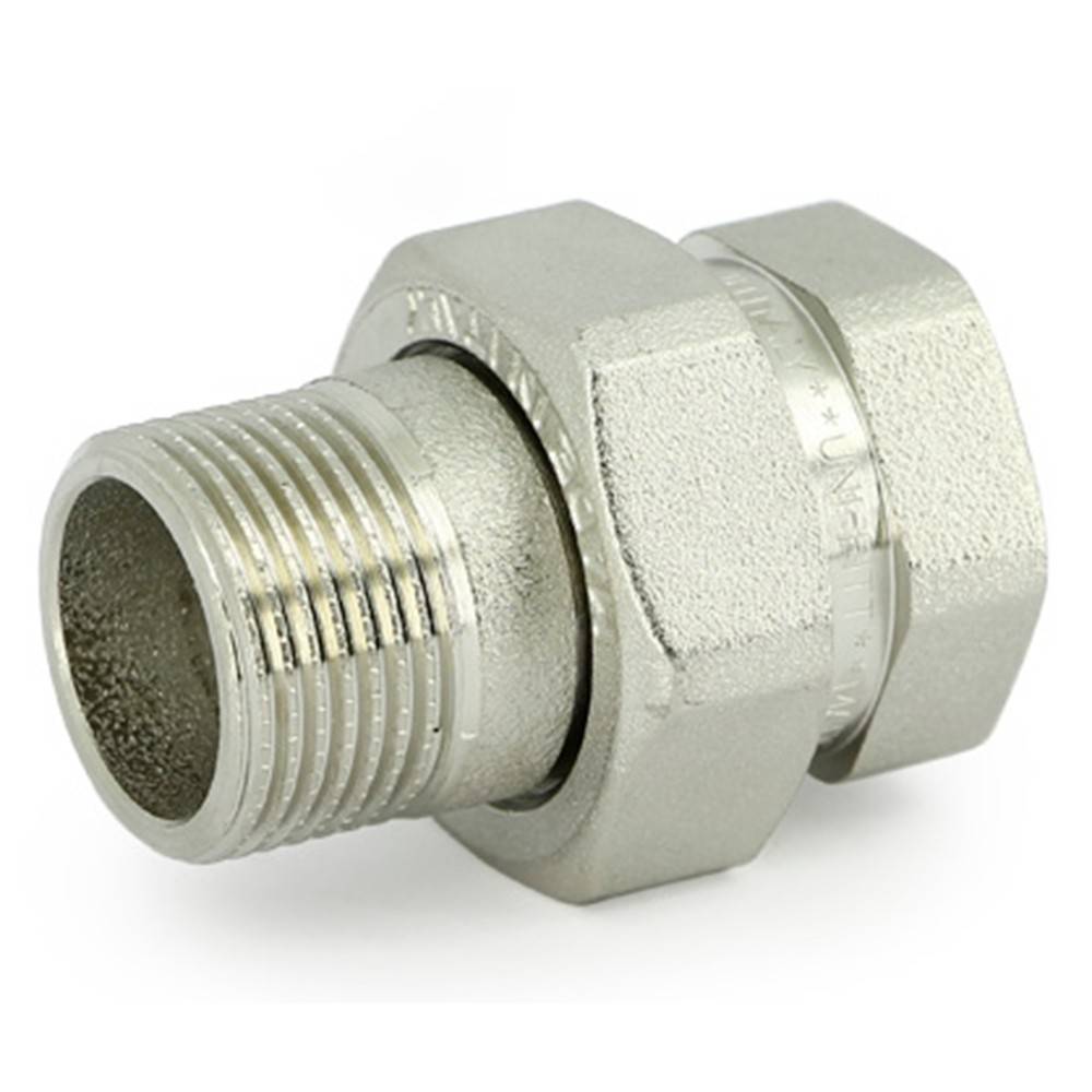 Соединение разъемное прямое Uni-Fitt НВ 3/4 с прокладкой O-Ring никелированное 161N3000