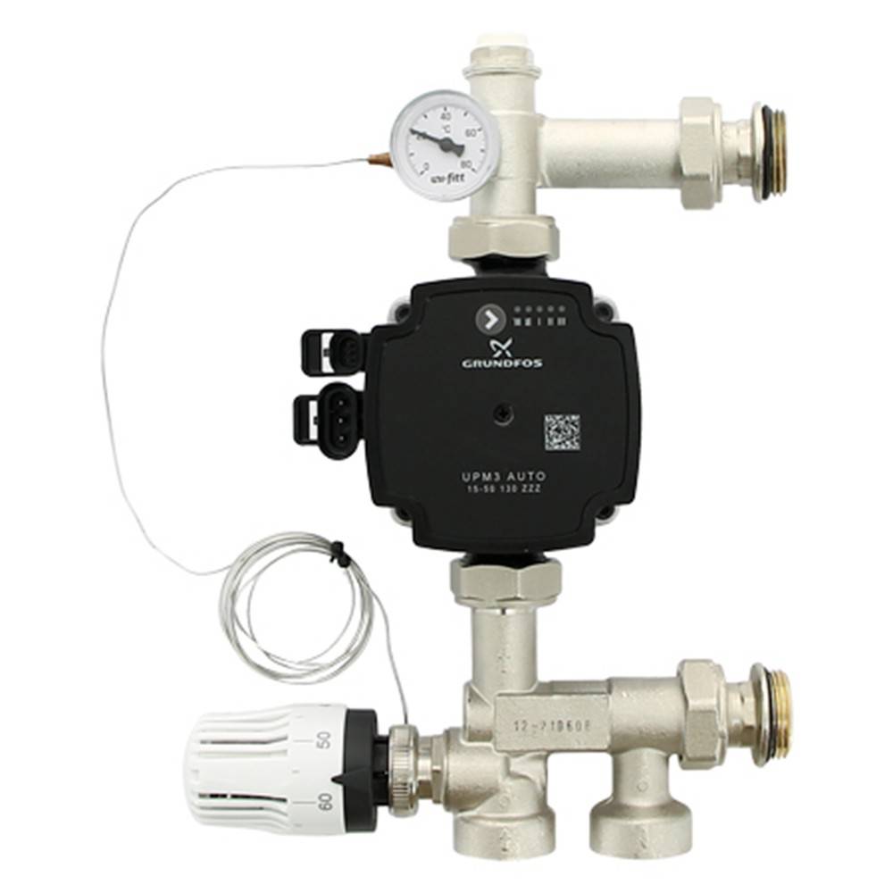 Насосно-смесительная группа Uni-Fitt SOLOMIX MINI 1 с наружной резьбой без насоса 482G2500