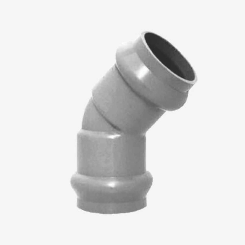 Отвод напорный ХЕМКОР НПВХ 110 мм 45° двухраструбный НС-1455236