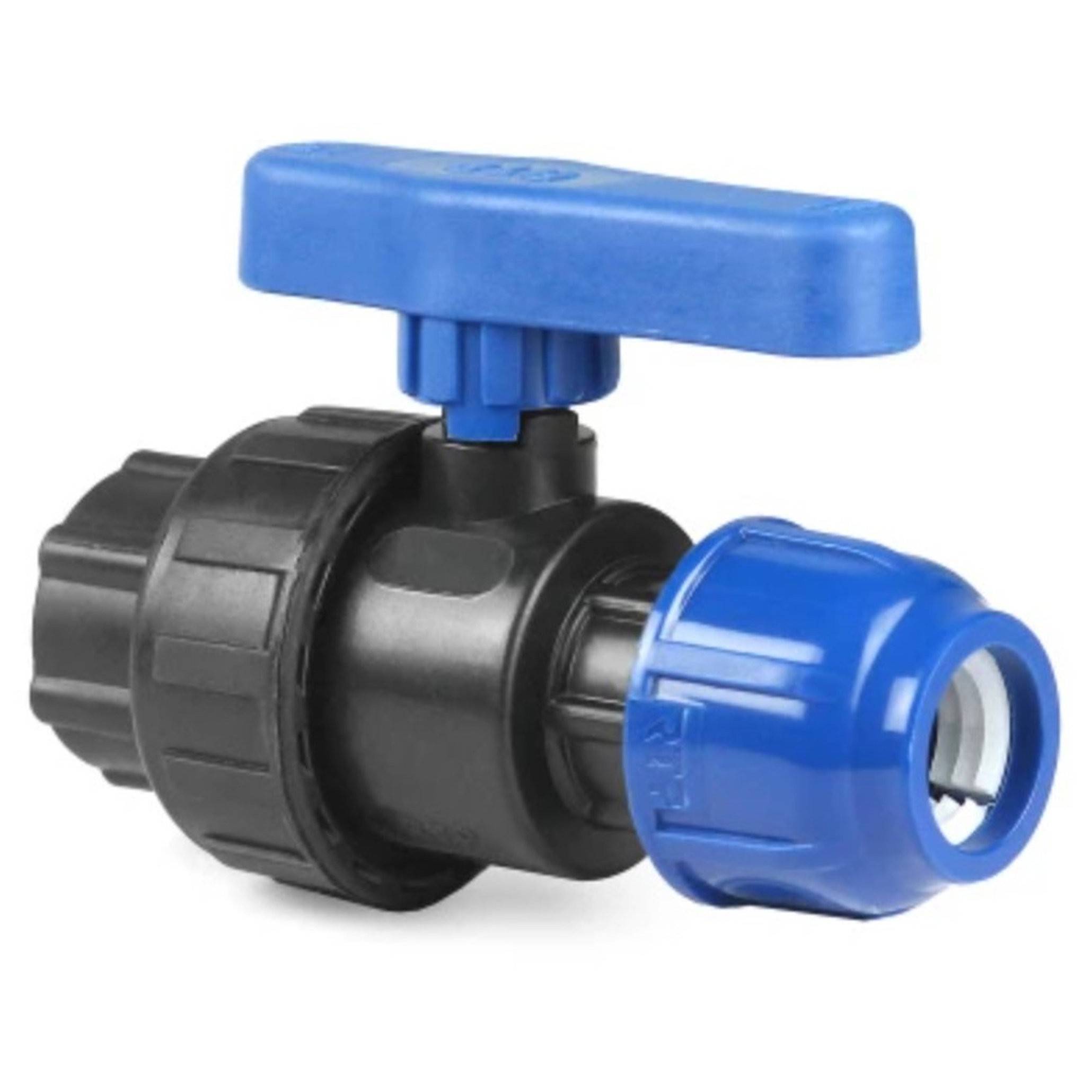 Кран шаровой компрессионный РТП Gamma ПНД 32 мм x 1/2 ВР PN16 1158782