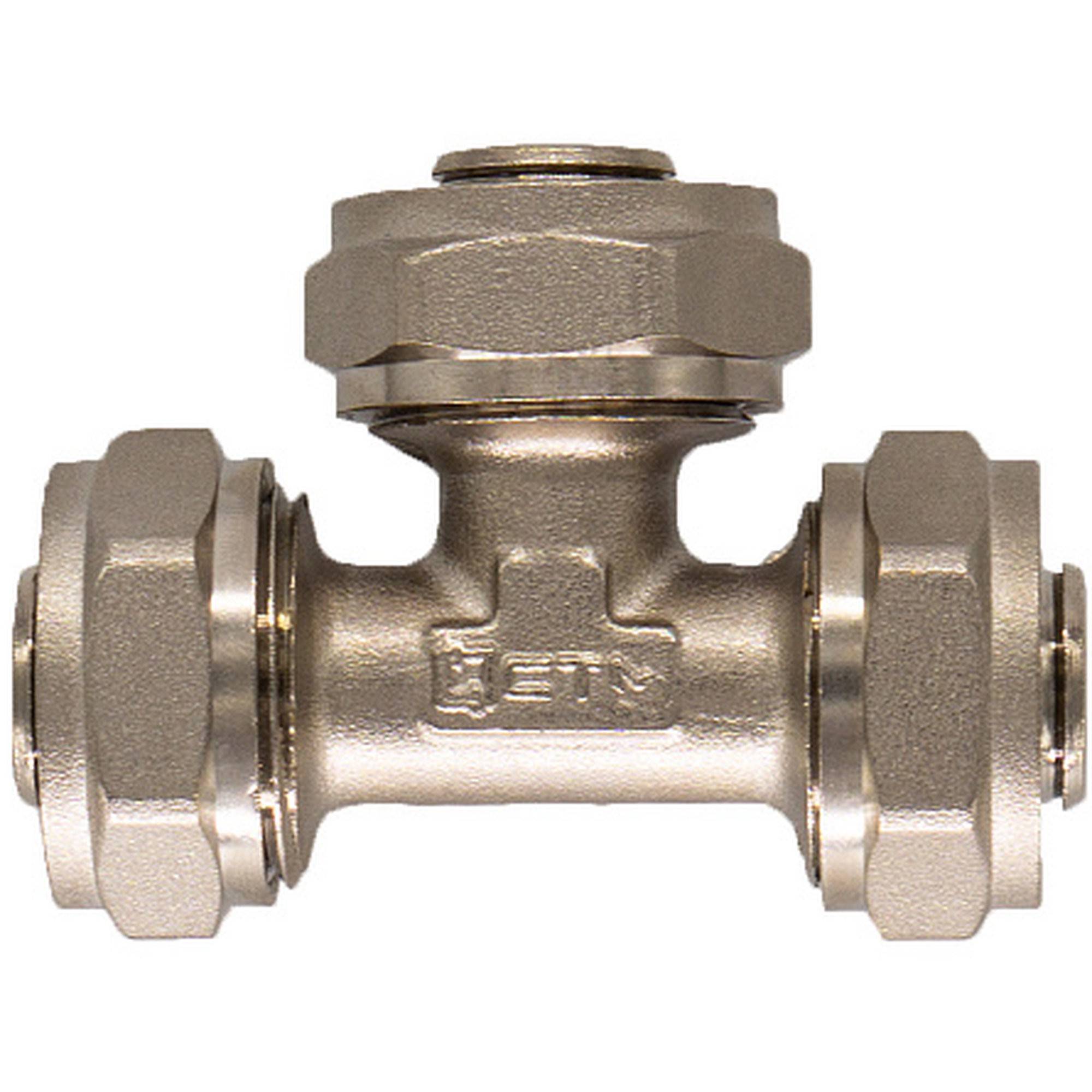 Тройник обжимной CTM 16х16х16 мм для металлопластиковых труб CT161616