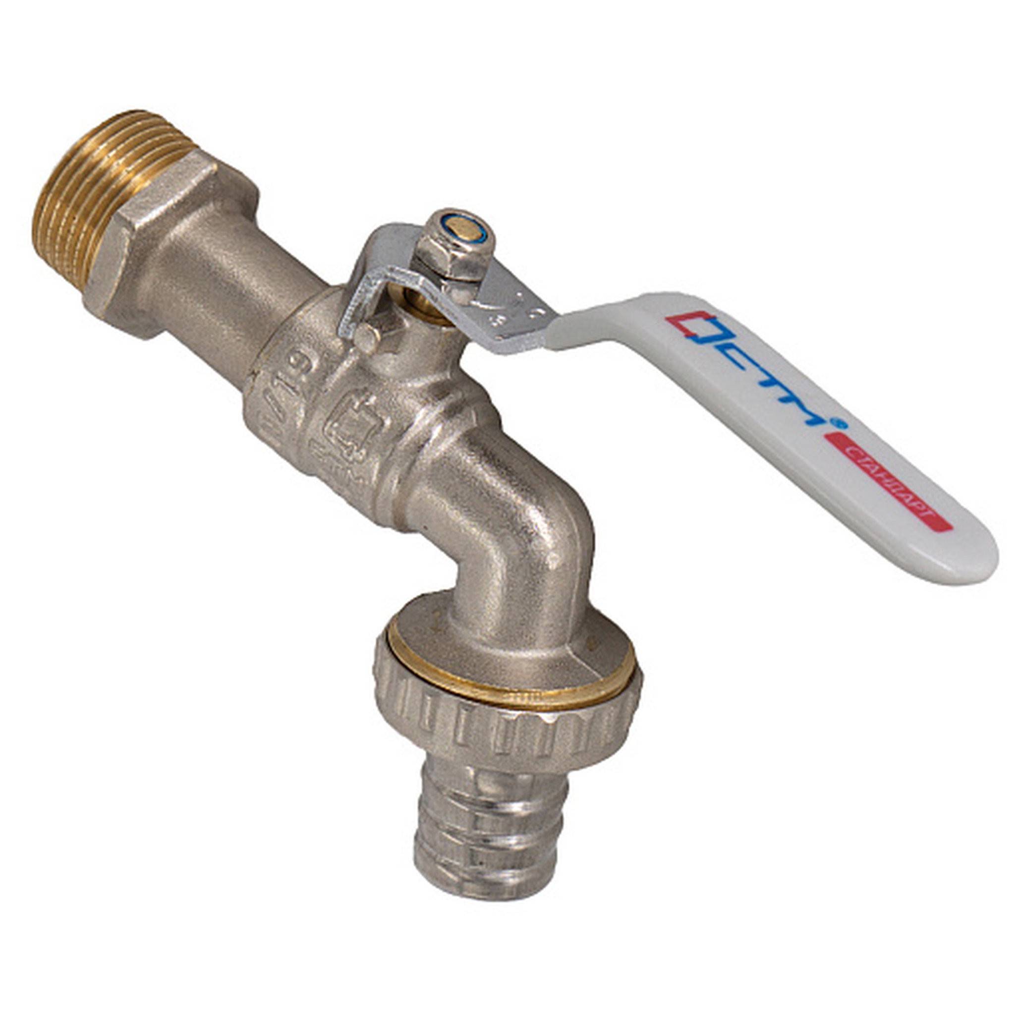 Кран шаровой водоразборный CTM СТАНДАРТ 1/2 дюйма рычаг CWBH0012