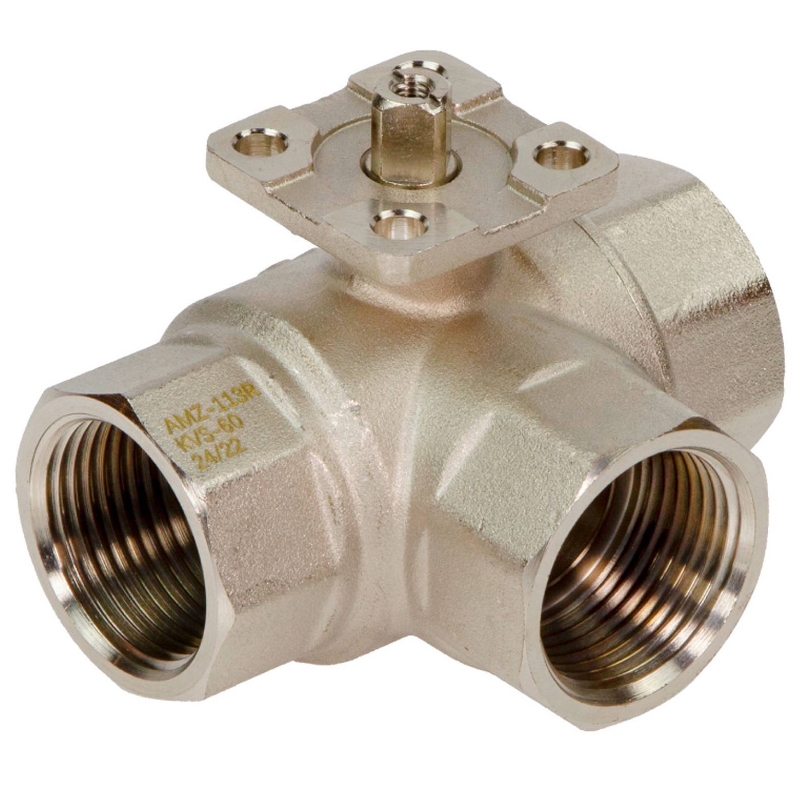 Кран шаровой трехходовой Ридан AMZ-113R DN25 PN40 082G5411R