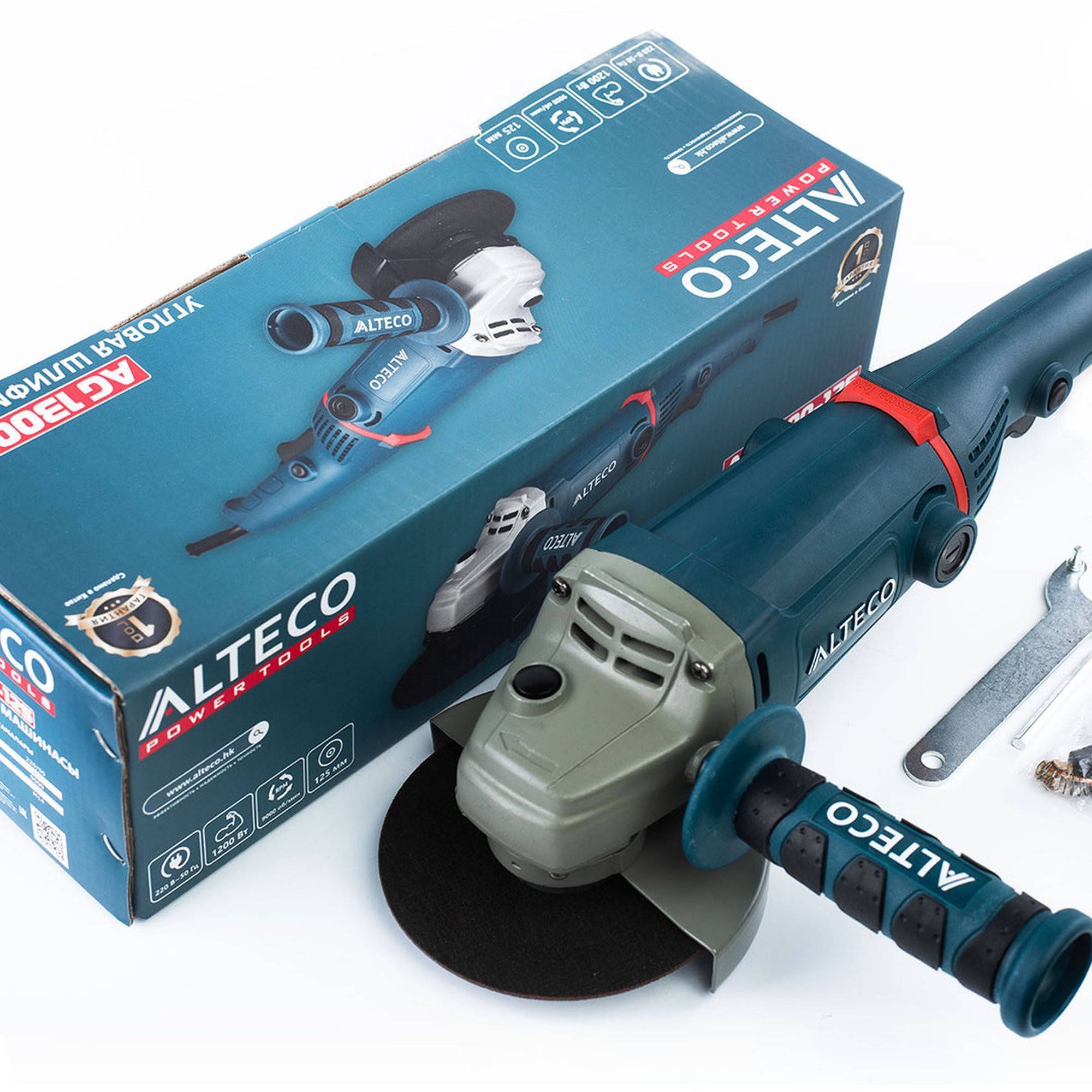 Угловая шлифмашина ALTECO AG 1300-125 1200 Вт 125 мм НС-1303940