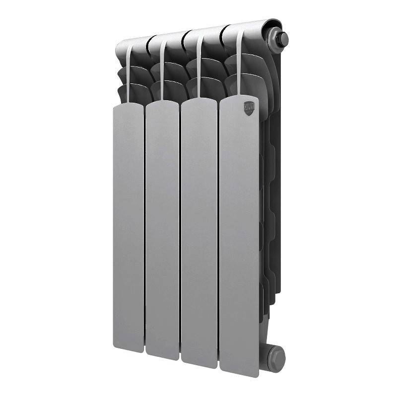 Радиатор биметаллический Royal Thermo Revolution Bimetall 500 2.0 4 секции Silver Satin 1425278