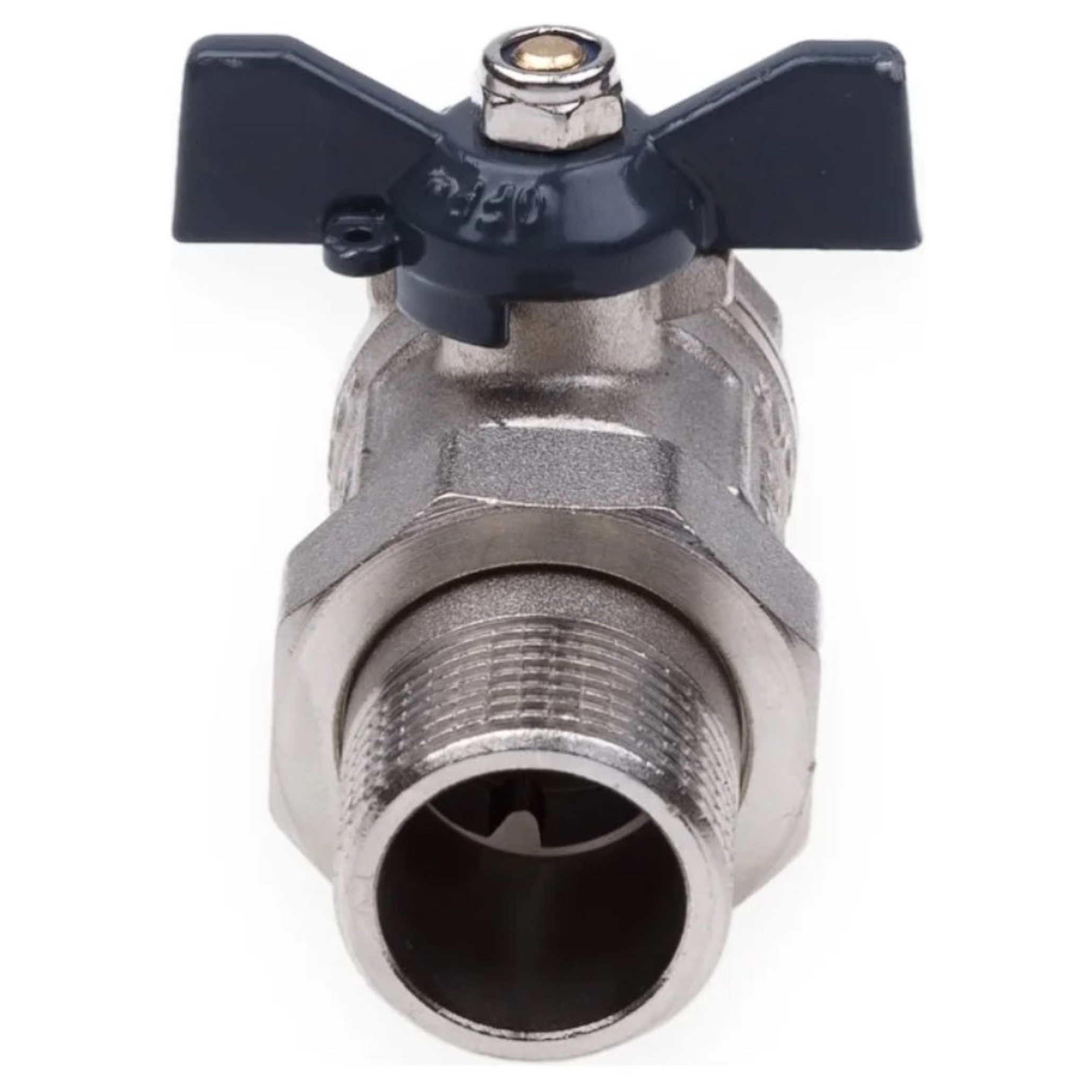 Кран шаровой AQUALINK со сгоном прямой ВН 3/4 бабочка 1593723