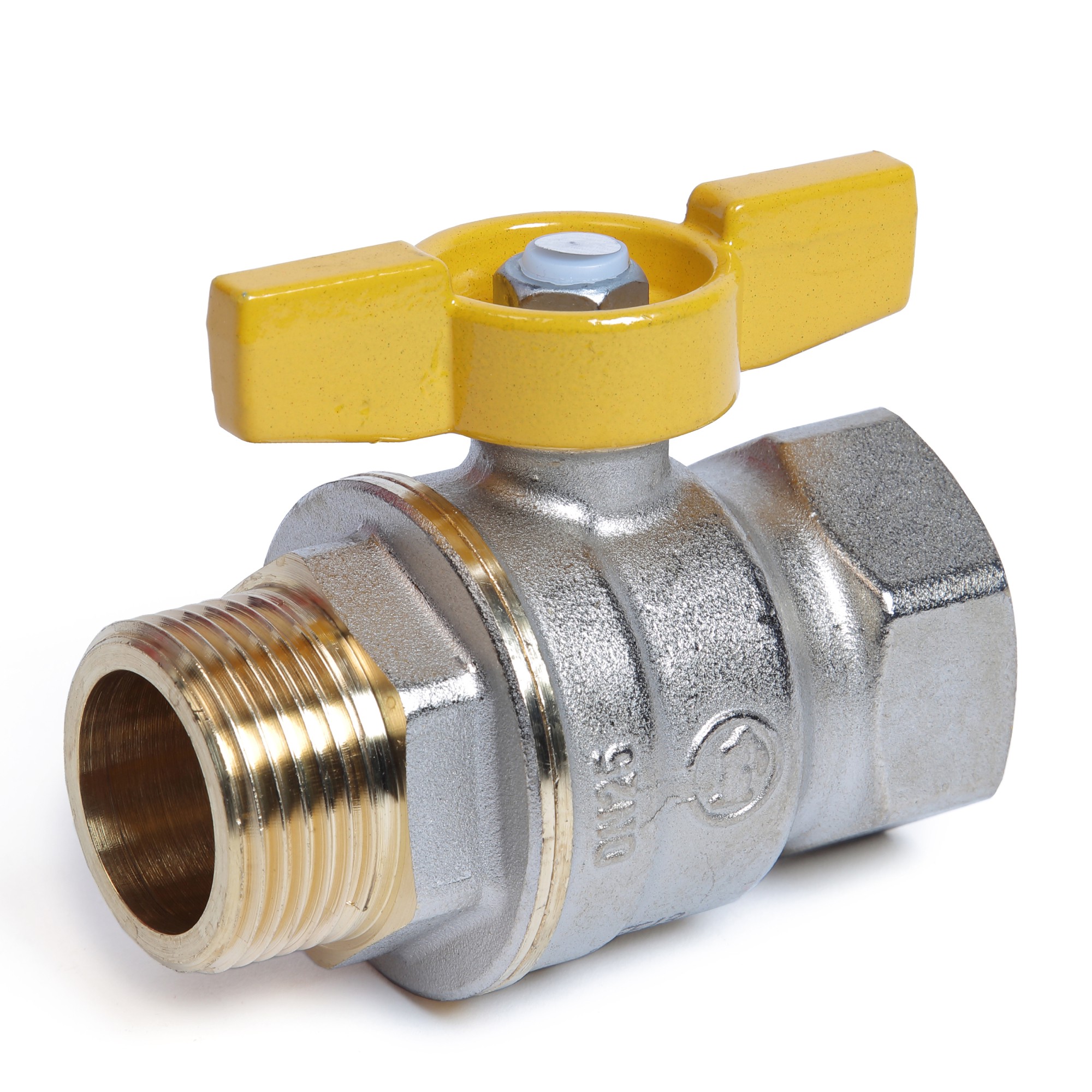 Кран шаровой для газа Giacomini R734 1 ВР-НР бабочка R734GAX005