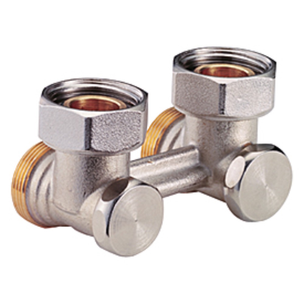 Узел нижнего подключения Giacomini R388X012 угловой H-образный 1/2x3/4 EK R388X012