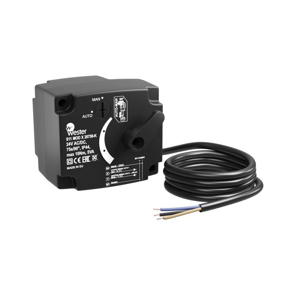 Электропривод Wester S11 MOD X 20758-K 24 В 10 Нм 75 сек 20758-K