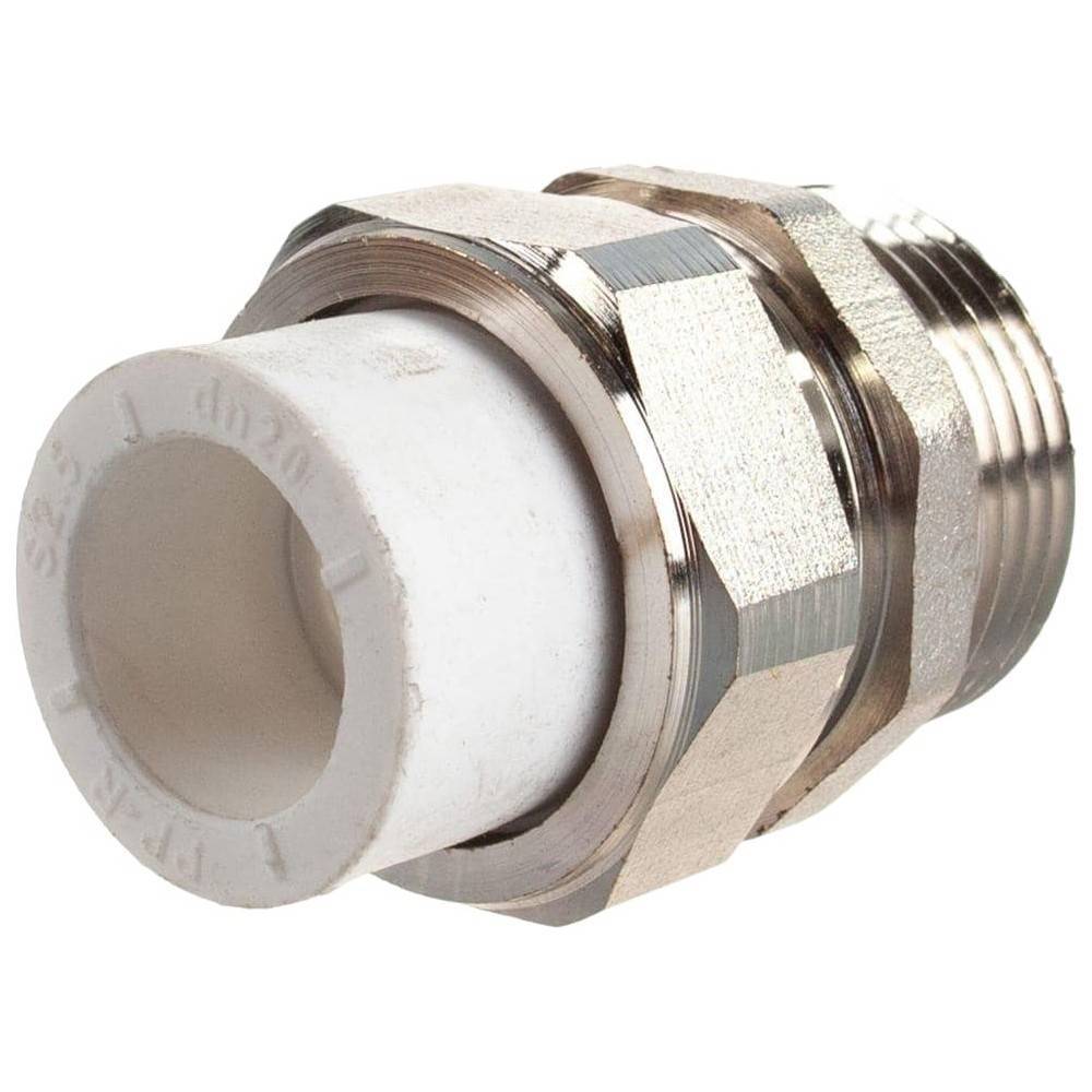 Муфта комбинированная РОСТерм PPR с разъемным раструбом 20x1 НР НС-1517153