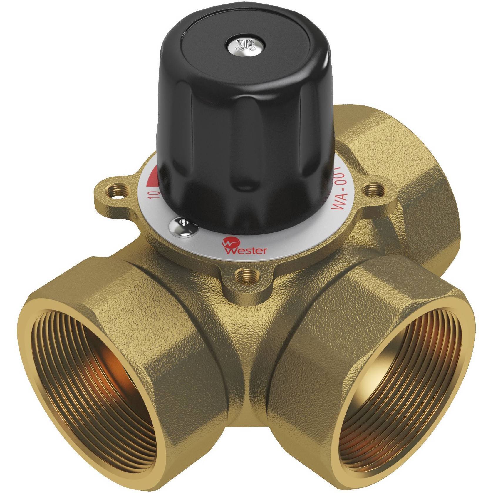 Клапан поворотный 3-ходовой Wester FMV 131E DN25 1 ВР Kvs 10 НС-1543390