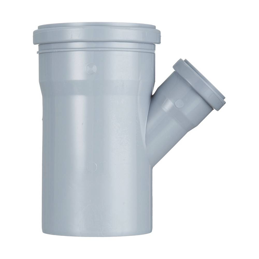 Тройник канализационный VALFEX 110x50 мм 45° внутренняя канализация 1011105045