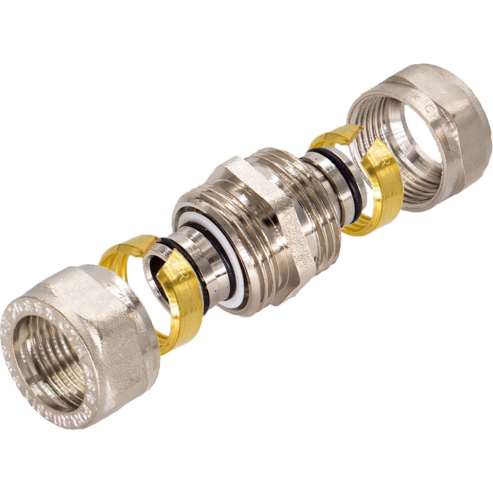 Муфта соединительная CTM 16х16 мм обжимная для металлопластиковых труб CC001616