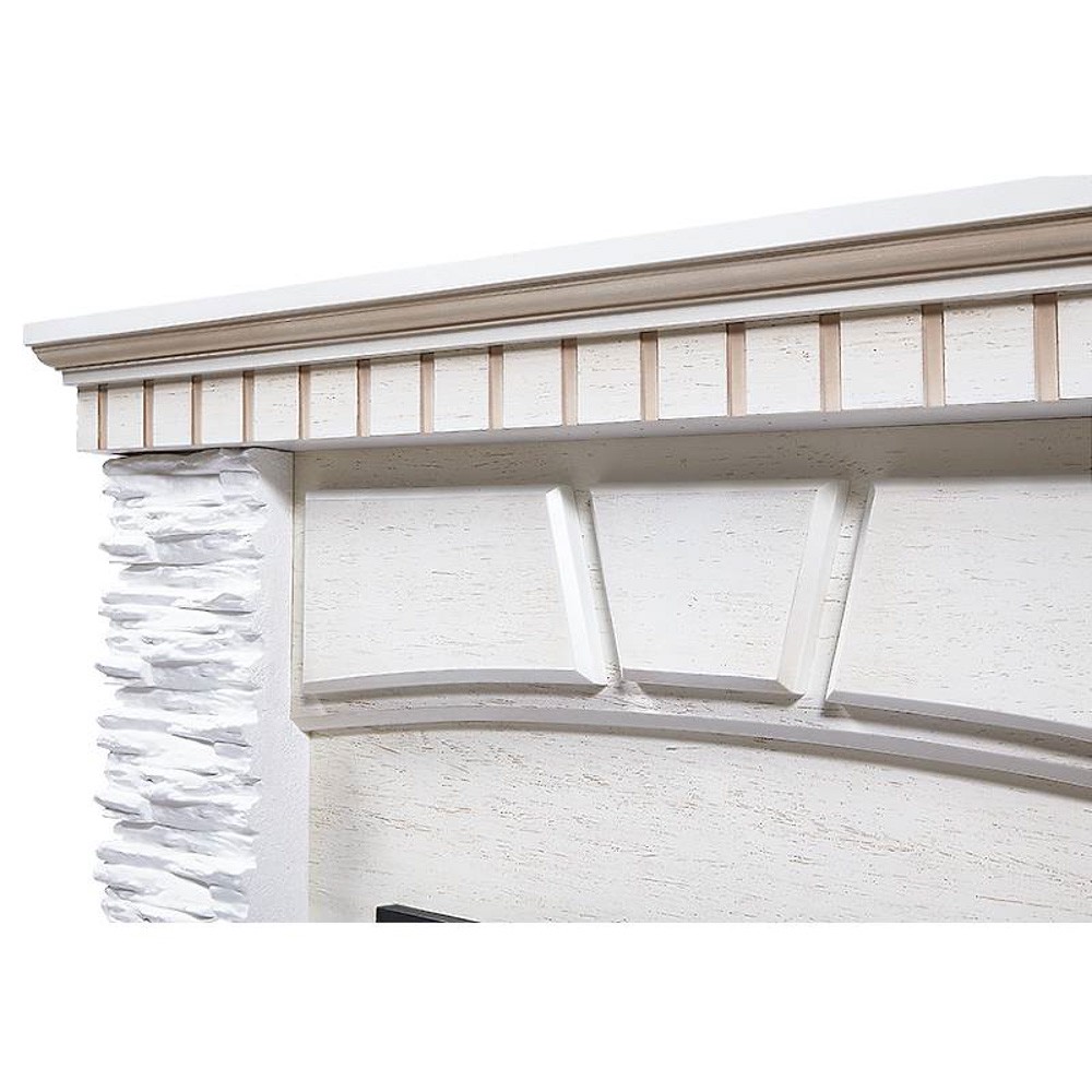 Каминокомплект Firelight Porto Classic с очагом Electrolux EFP/P-1020LS беленый дуб/белый камень НС-1302050