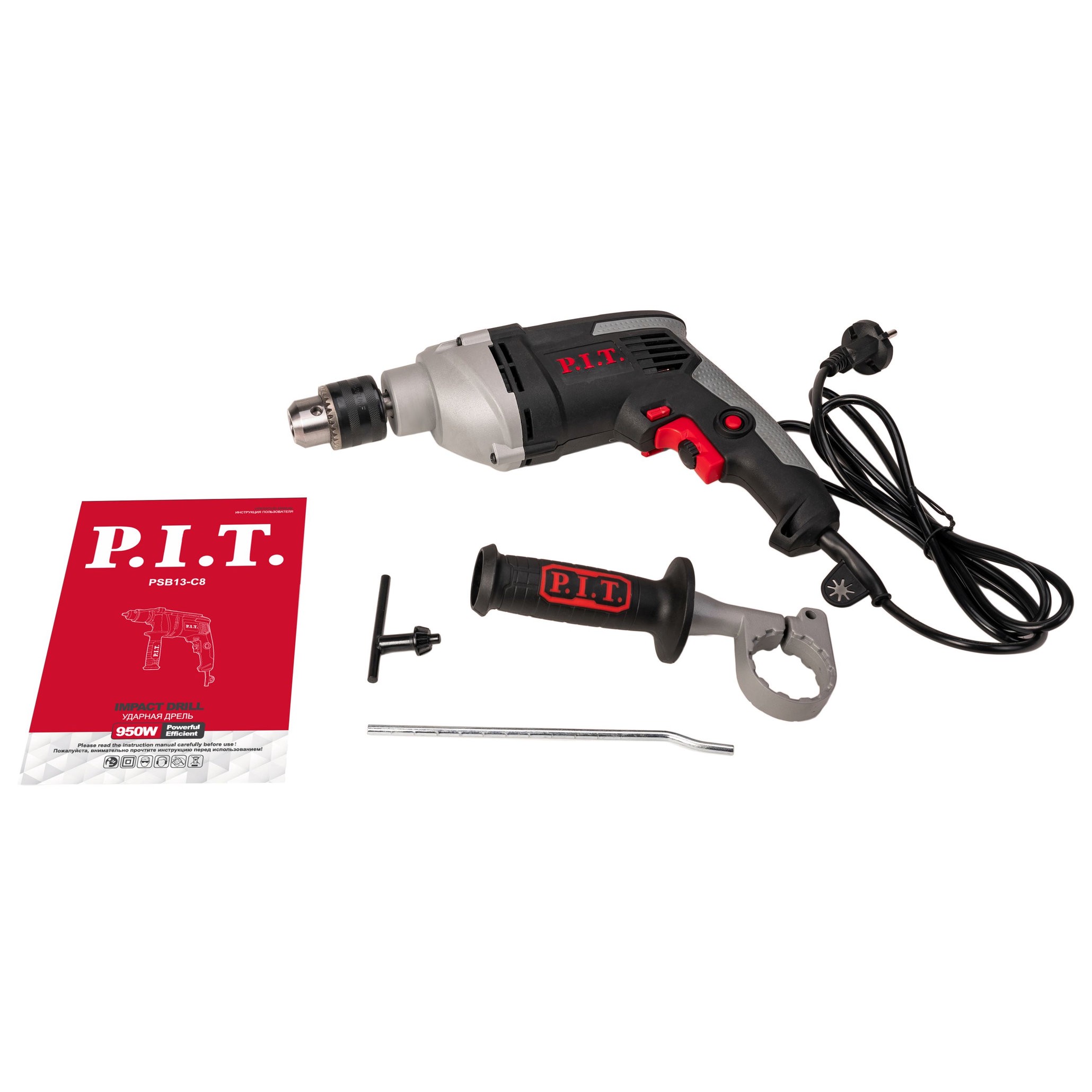 Дрель ударная P.I.T. PSB13-C8 950 Вт