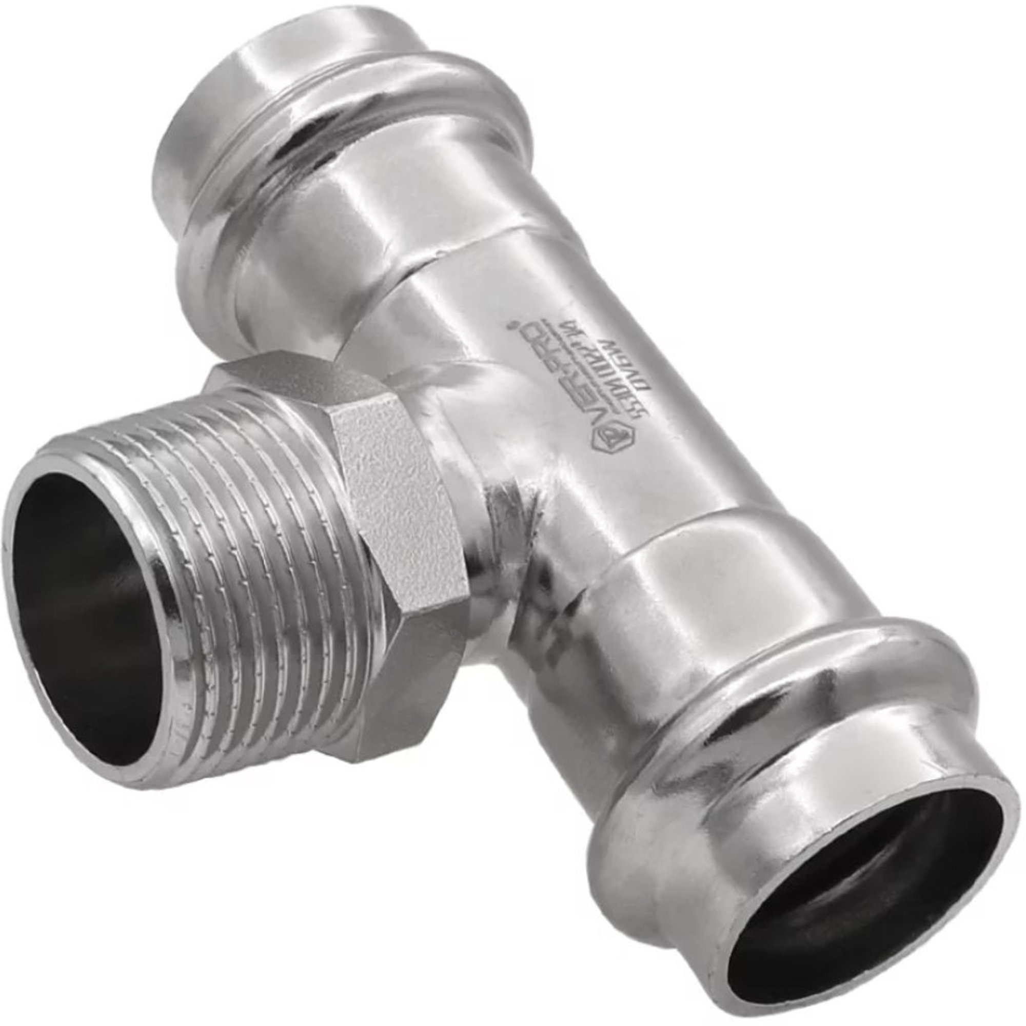 Тройник пресс VIEIR VER-PRO из нержавеющей стали 15х1/2х15 мм нар. р. 1450982