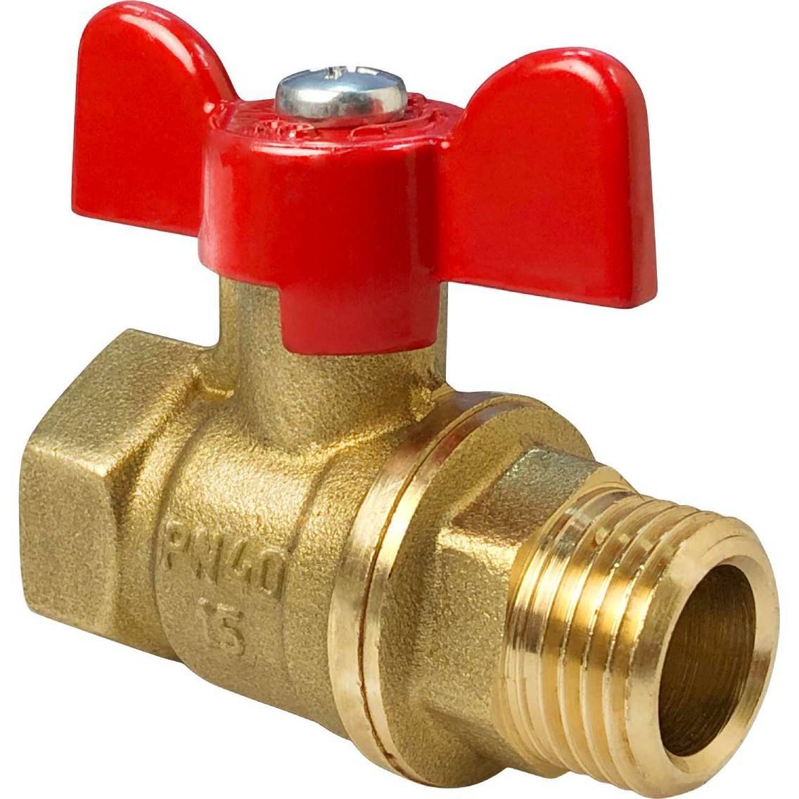 Кран шаровой VALFEX 11Б27фт1М 1/2 ВР/НР бабочка 1490537