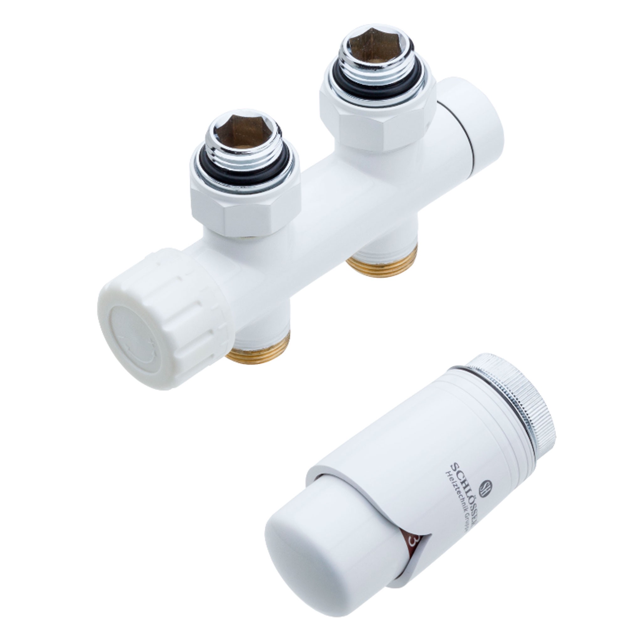 Узел подключения Schlosser DUO-PLEX прямой 3/4 x M22x1.5 белый 602100001