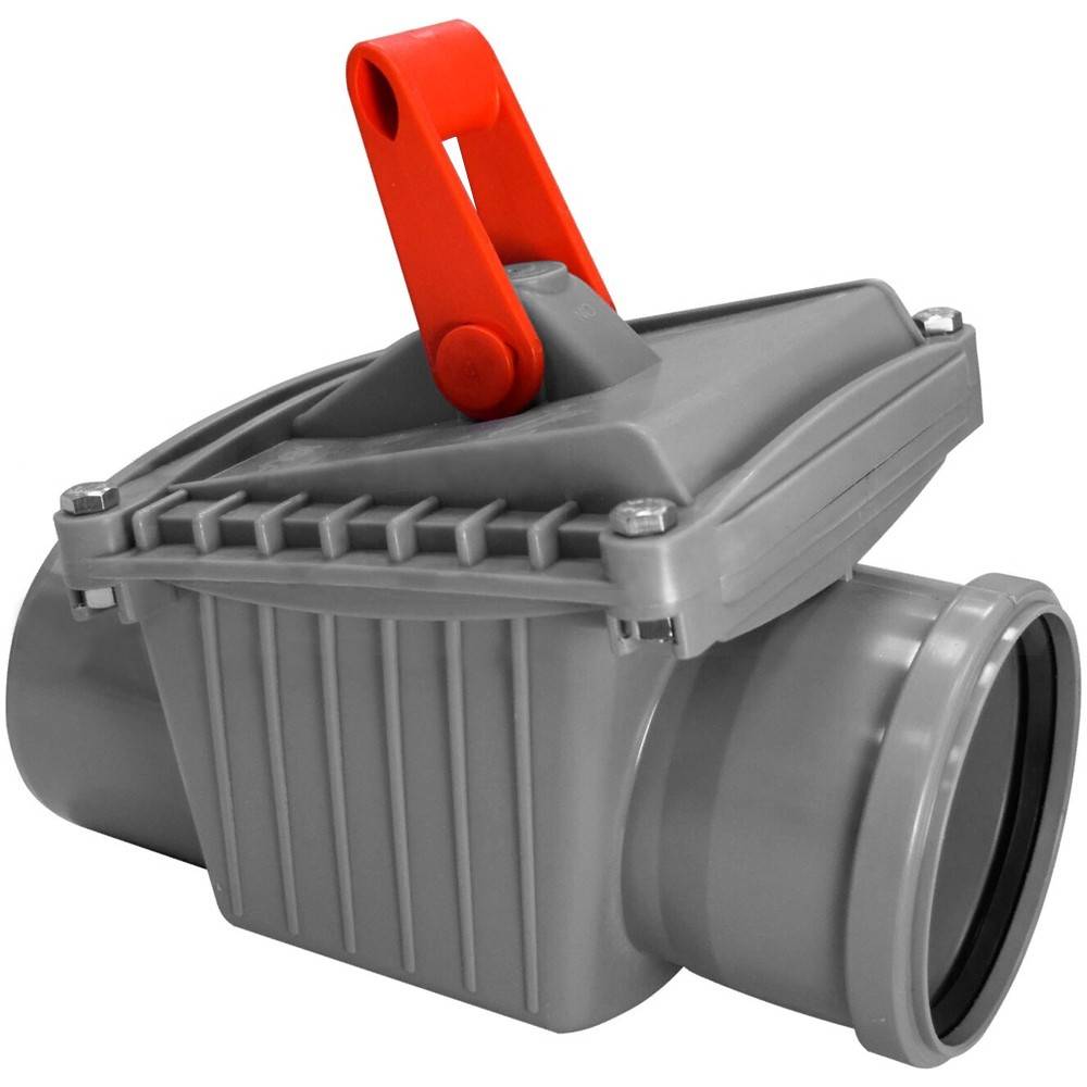 Клапан обратный канализационный VALFEX 110 мм PP-H серый 26100110
