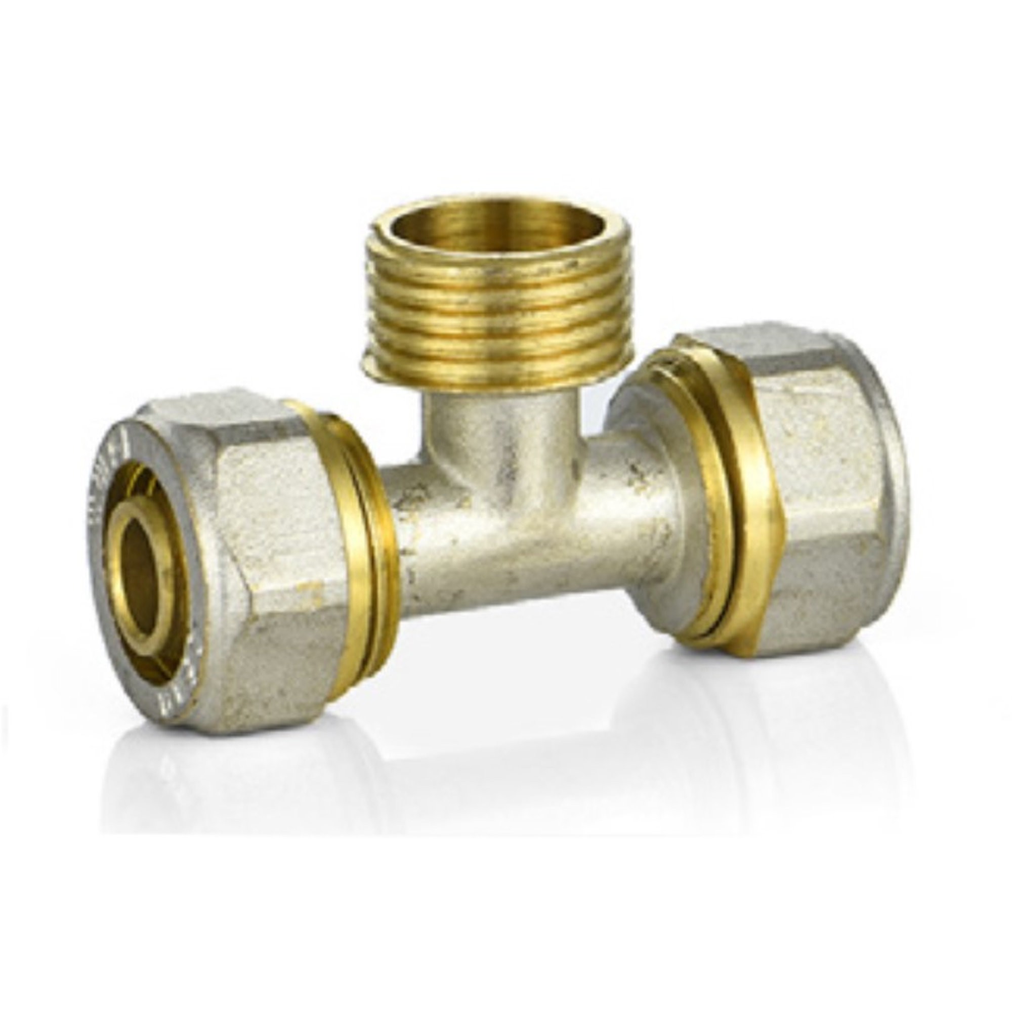 Тройник цанговый VIEIR 20 х 3/4 дюйма НР х 20 MPTM204