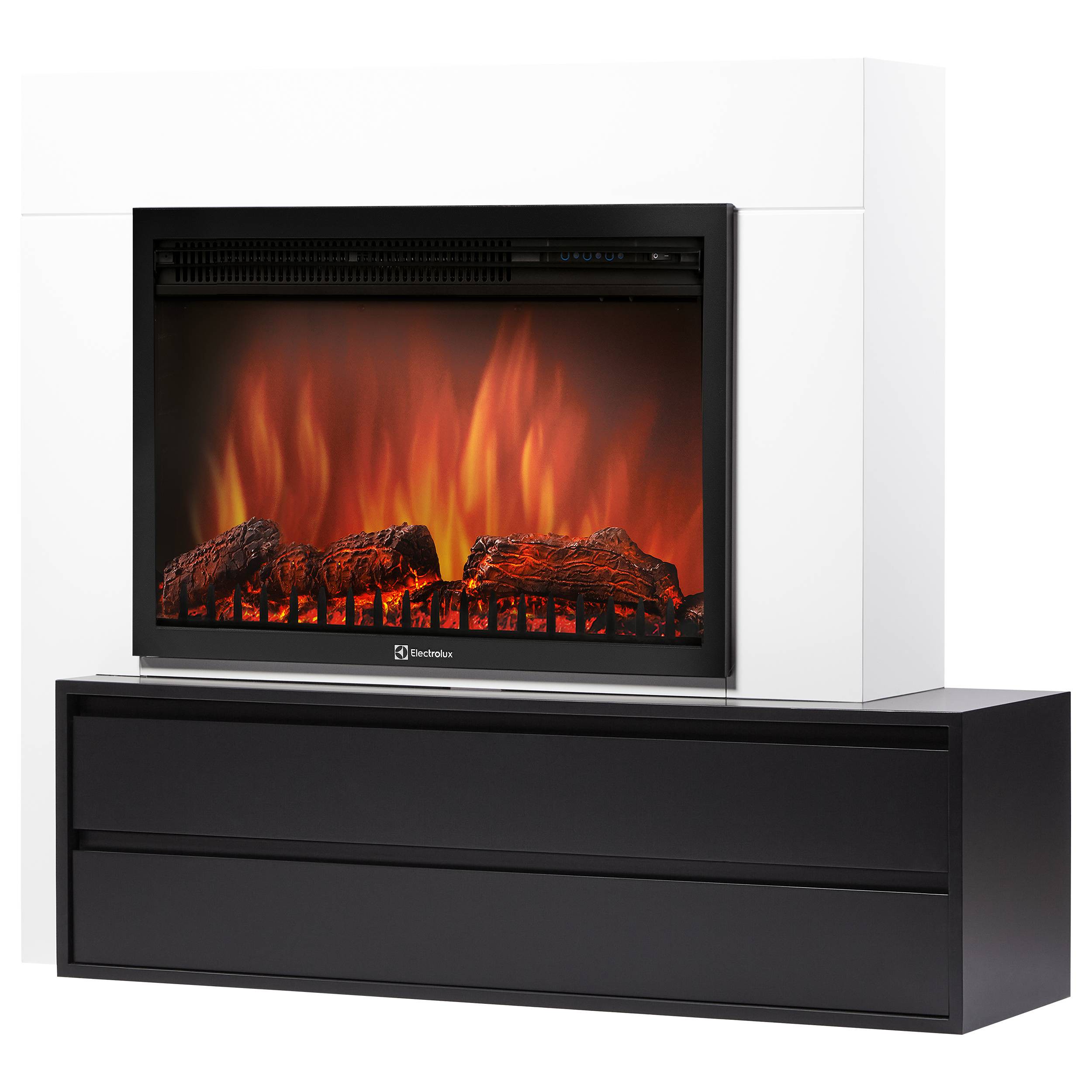 Портал для электрокамина Firelight Combi 30 белый/черный р/в НС-1729018