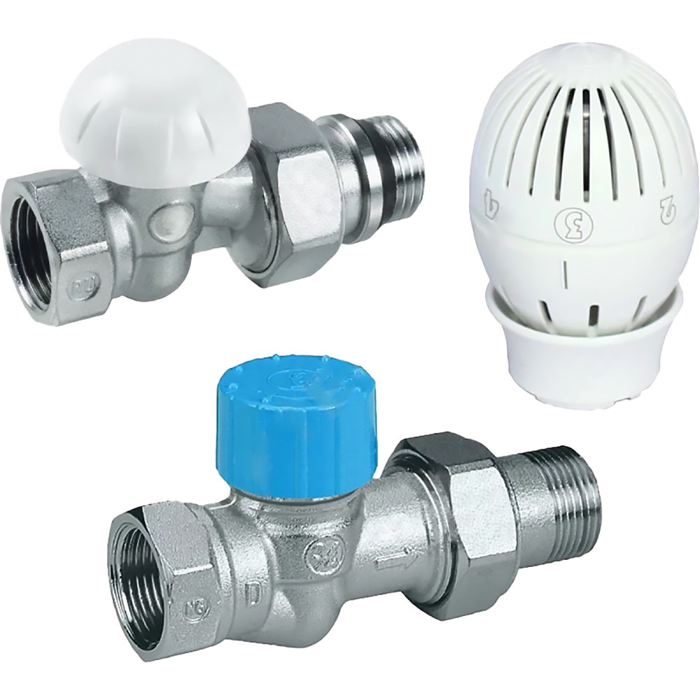 Комплект для подключения радиаторов Giacomini прямой DN20 с увеличенным проходом R470FX064