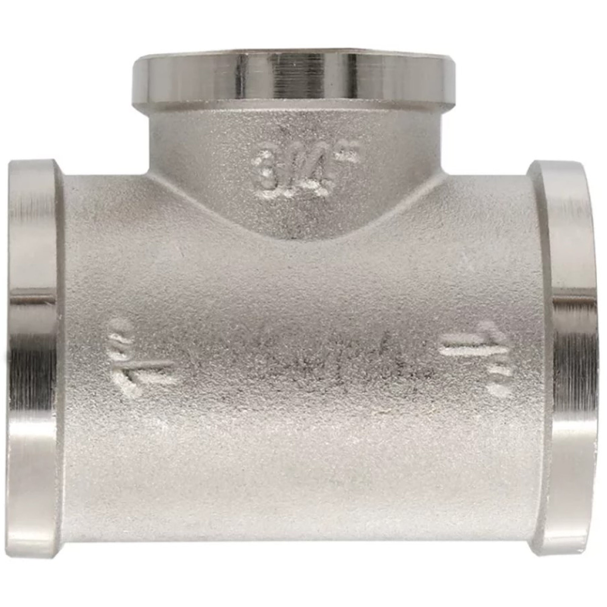 Тройник латунный VIEIR ВВВ 1х3/4х1 никелированный TFN545