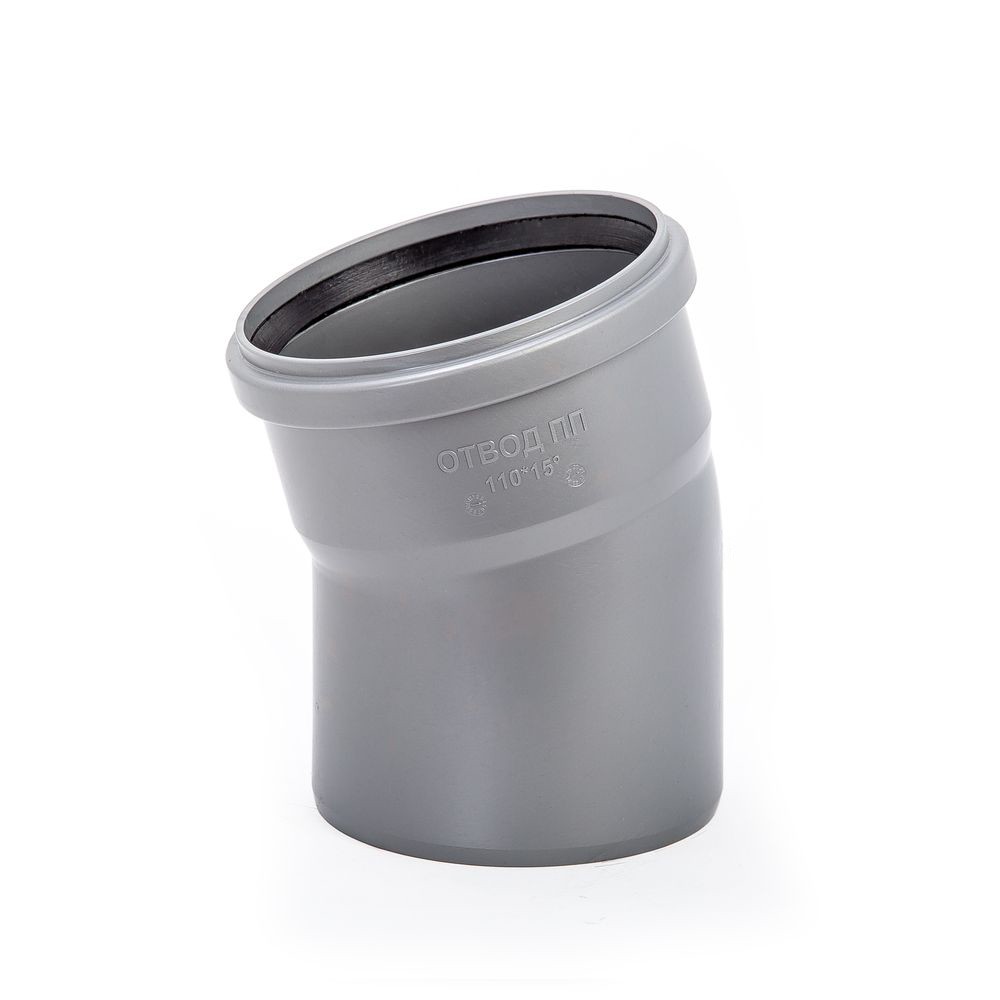 Отвод внутренней канализации Lammin 110х15° 1641863