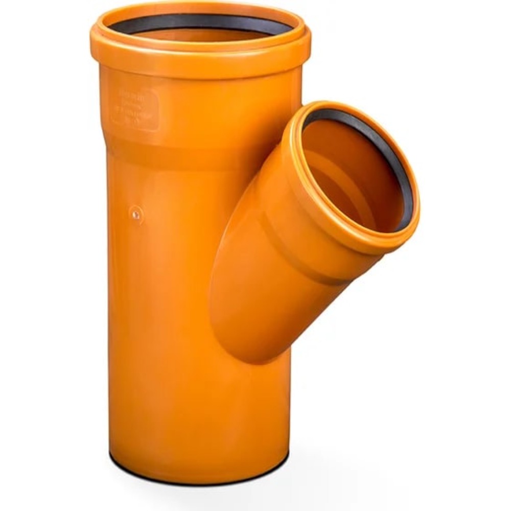 Тройник канализационный Lammin НК 160х110 мм 45° НС-1642184