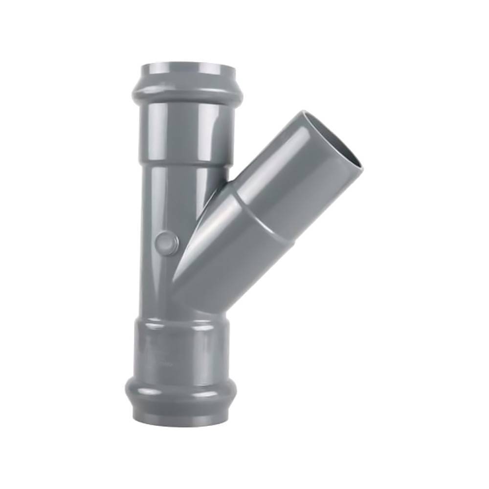 Тройник напорный ХЕМКОР НПВХ раструбный 110х110 мм 45° SDR 26 PN10 НС-1453755