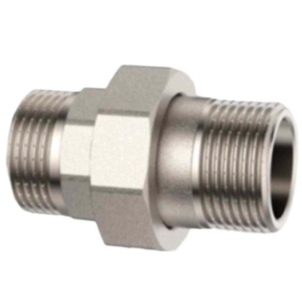 Соединение разъемное Varmega НР-НР 1 с уплотнением O-Ring никелированное VM11303