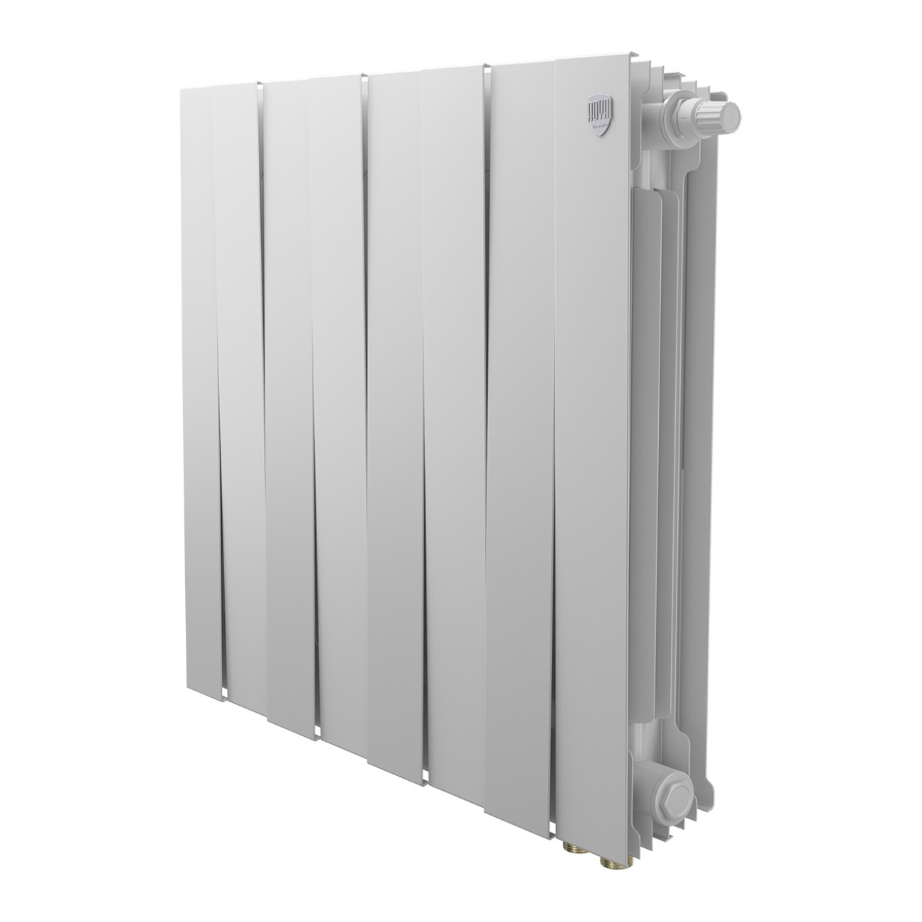 Радиатор биметаллический Royal Thermo PianoForte 500 Белый VR80 8 секций нижнее подключение 1682372