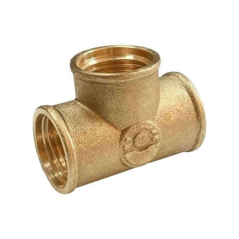 Тройник латунный никелированный VALFEX ВР-ВР-ВР 3/4 VF.130.N.034